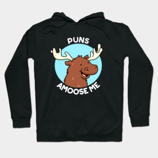 Puns A-moose Me Cute Funny Moose Pun Hoodie